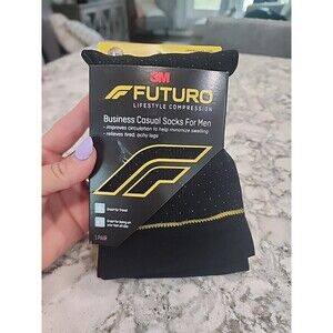FUTURO Business Casual Socks for Men, Large, Moderate (15-20 mm/Hg)